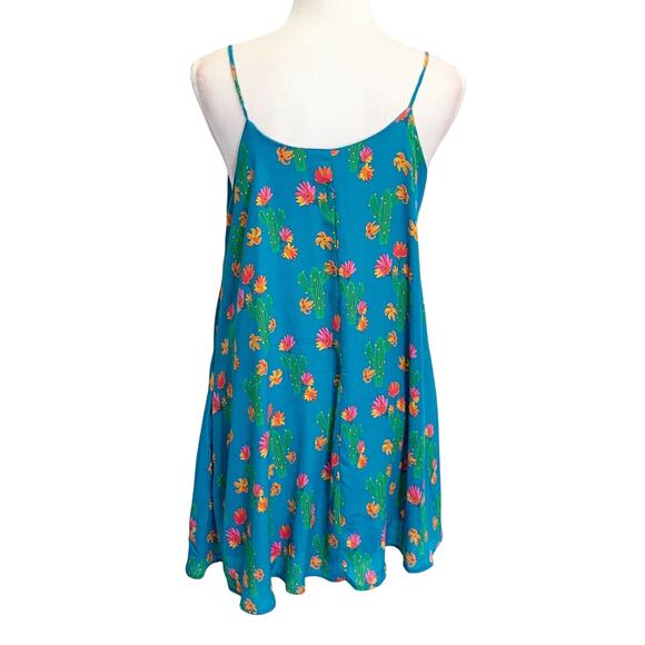 Peach Love California Cactus Mini Swing Dress Jade Fun Cute Desert Pockets - Picture 4 of 14